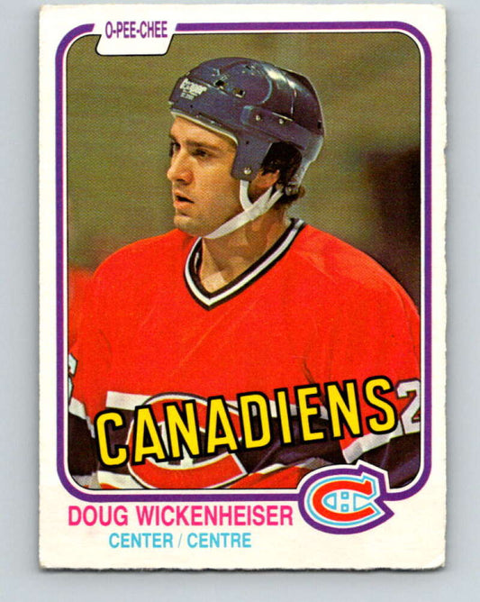 1981-82 O-Pee-Chee #193 Doug Wickenheiser RC Rookie Canadiens  V30854