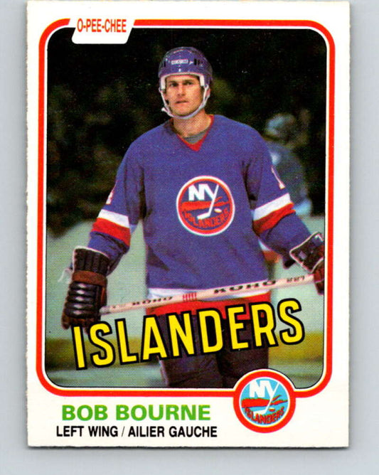 1981-82 O-Pee-Chee #201 Bob Bourne  New York Islanders  V30914