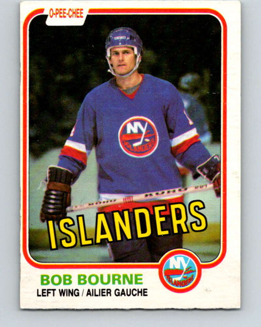 1981-82 O-Pee-Chee #201 Bob Bourne  New York Islanders  V30916