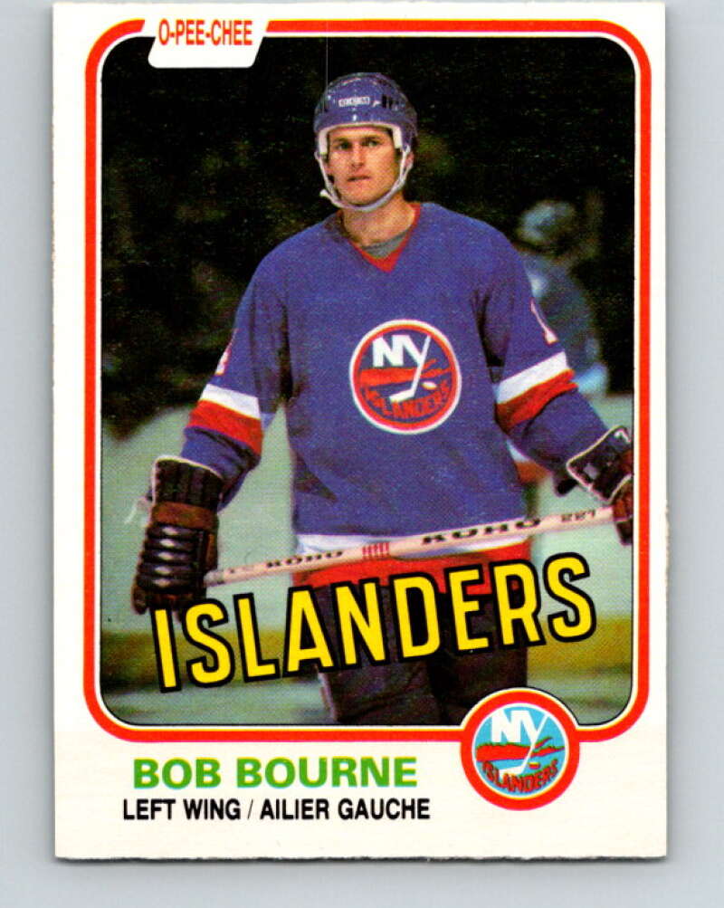 1981-82 O-Pee-Chee #201 Bob Bourne  New York Islanders  V30917