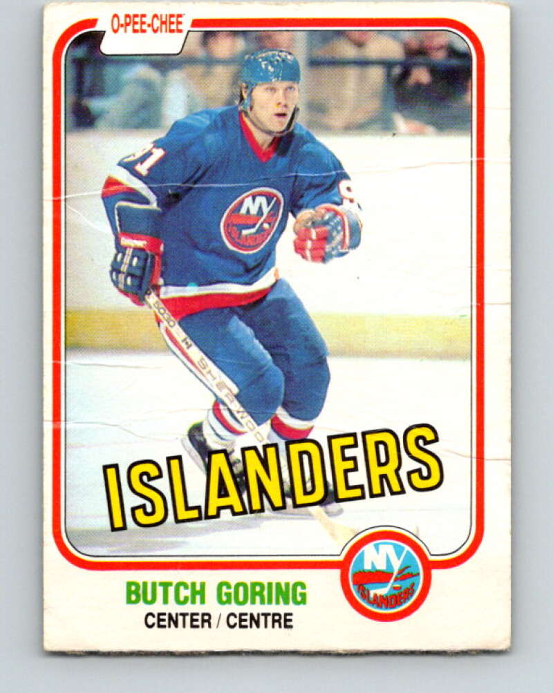 1981-82 O-Pee-Chee #203 Butch Goring  New York Islanders  V30927