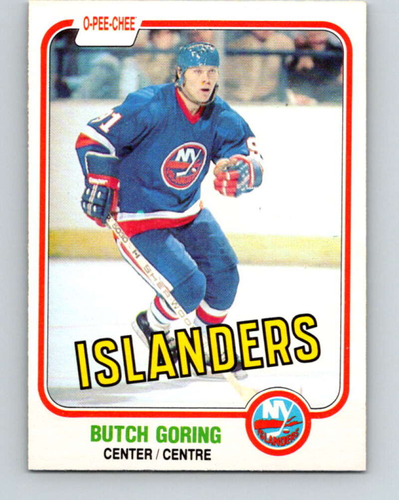 1981-82 O-Pee-Chee #203 Butch Goring  New York Islanders  V30928