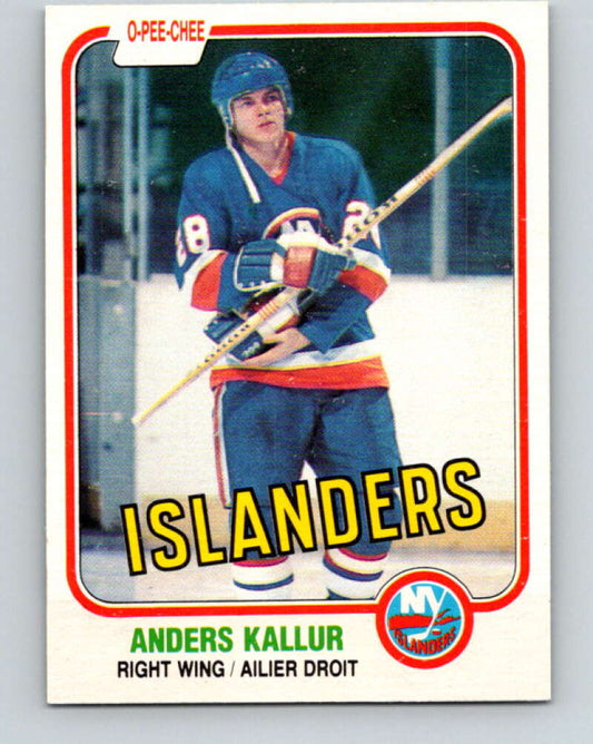 1981-82 O-Pee-Chee #204 Anders Kallur  New York Islanders  V30931