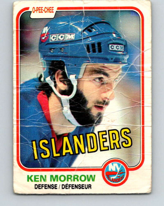 1981-82 O-Pee-Chee #205 Ken Morrow  New York Islanders  V30932