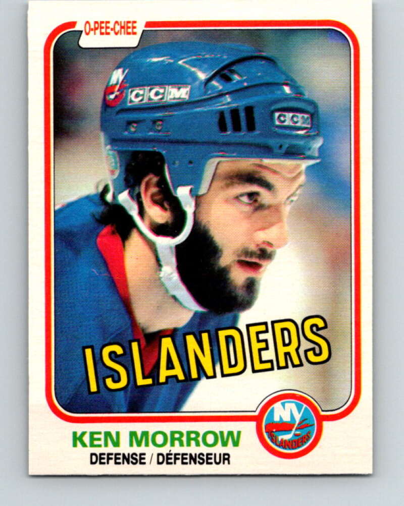 1981-82 O-Pee-Chee #205 Ken Morrow  New York Islanders  V30934