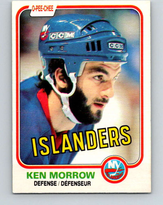 1981-82 O-Pee-Chee #205 Ken Morrow  New York Islanders  V30938