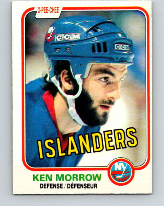 1981-82 O-Pee-Chee #205 Ken Morrow  New York Islanders  V30940