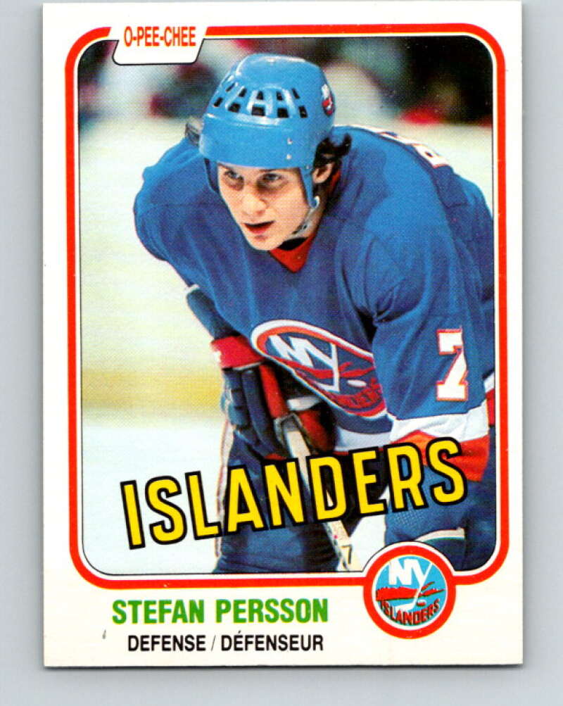 1981-82 O-Pee-Chee #206 Stefan Persson  New York Islanders  V30942