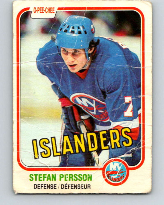 1981-82 O-Pee-Chee #206 Stefan Persson  New York Islanders  V30943