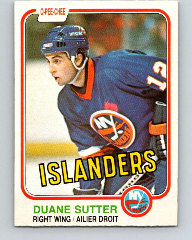 1981-82 O-Pee-Chee #211 Duane Sutter RC Rookie Islanders  V30982