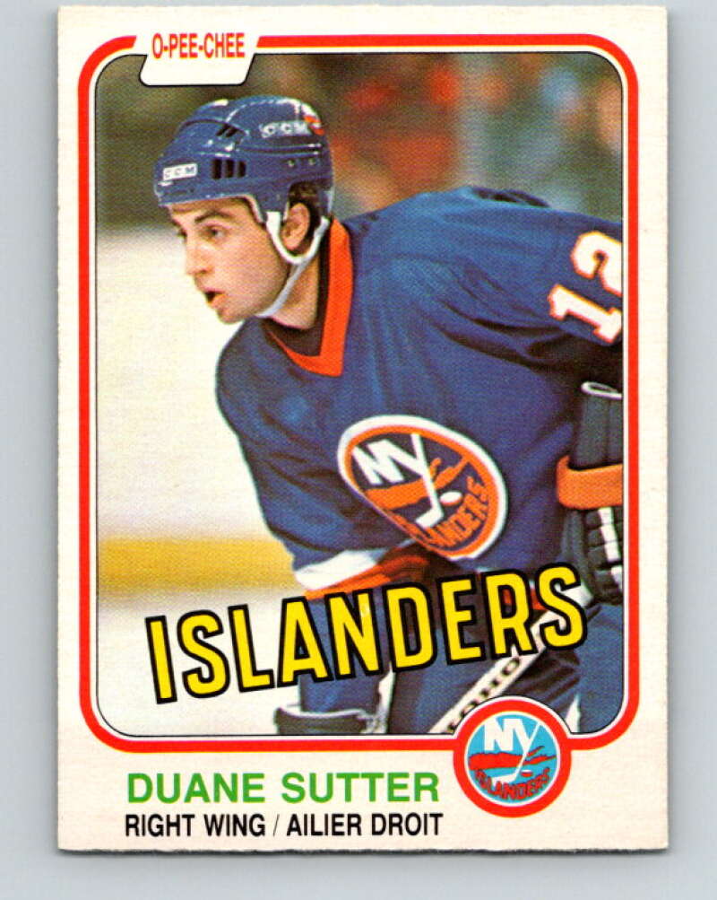 1981-82 O-Pee-Chee #211 Duane Sutter RC Rookie Islanders  V30983