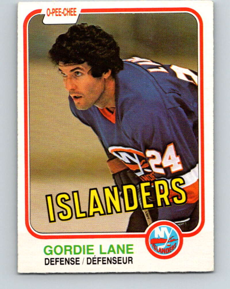 1981-82 O-Pee-Chee #212 Gord Lane  New York Islanders  V30991