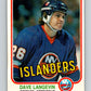 1981-82 O-Pee-Chee #213 Dave Langevin  New York Islanders  V31002