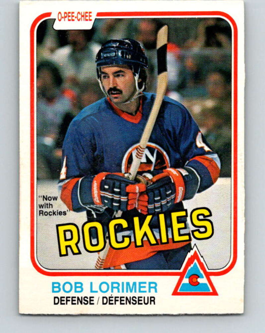 1981-82 O-Pee-Chee #214 Bob Lorimer  Colorado Rockies  V31004