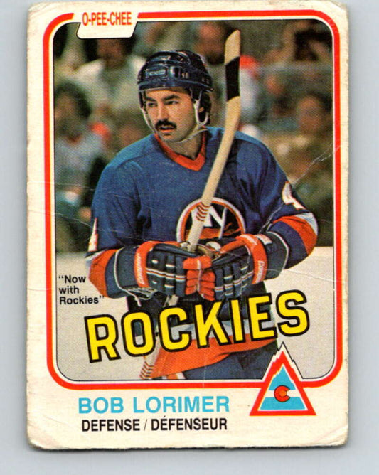 1981-82 O-Pee-Chee #214 Bob Lorimer  Colorado Rockies  V31006