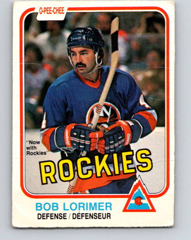 1981-82 O-Pee-Chee #214 Bob Lorimer  Colorado Rockies  V31007