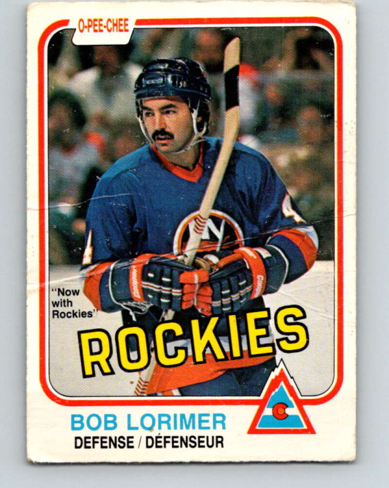 1981-82 O-Pee-Chee #214 Bob Lorimer  Colorado Rockies  V31008