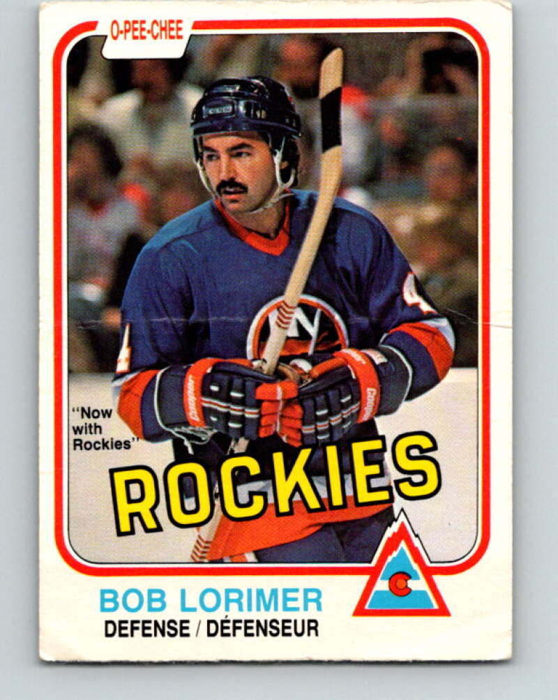 1981-82 O-Pee-Chee #214 Bob Lorimer  Colorado Rockies  V31010