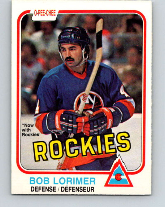 1981-82 O-Pee-Chee #214 Bob Lorimer  Colorado Rockies  V31012