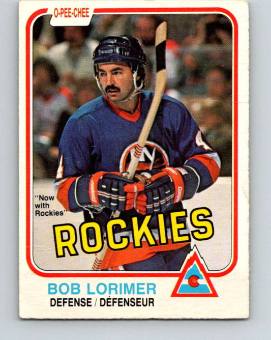 1981-82 O-Pee-Chee #214 Bob Lorimer  Colorado Rockies  V31013