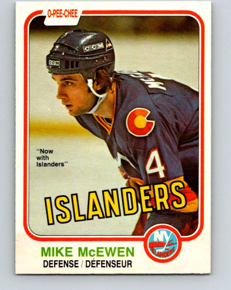 1981-82 O-Pee-Chee #215 Mike McEwen  New York Islanders  V31014