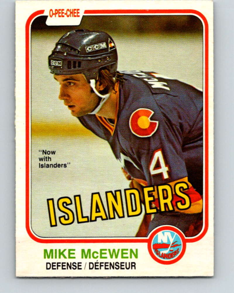 1981-82 O-Pee-Chee #215 Mike McEwen  New York Islanders  V31016