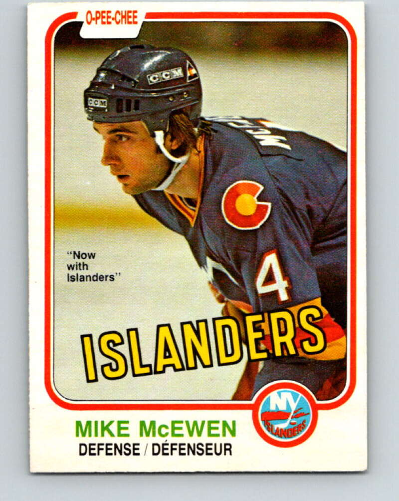 1981-82 O-Pee-Chee #215 Mike McEwen  New York Islanders  V31017