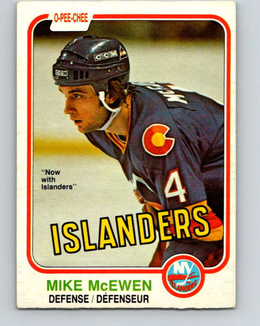 1981-82 O-Pee-Chee #215 Mike McEwen  New York Islanders  V31018