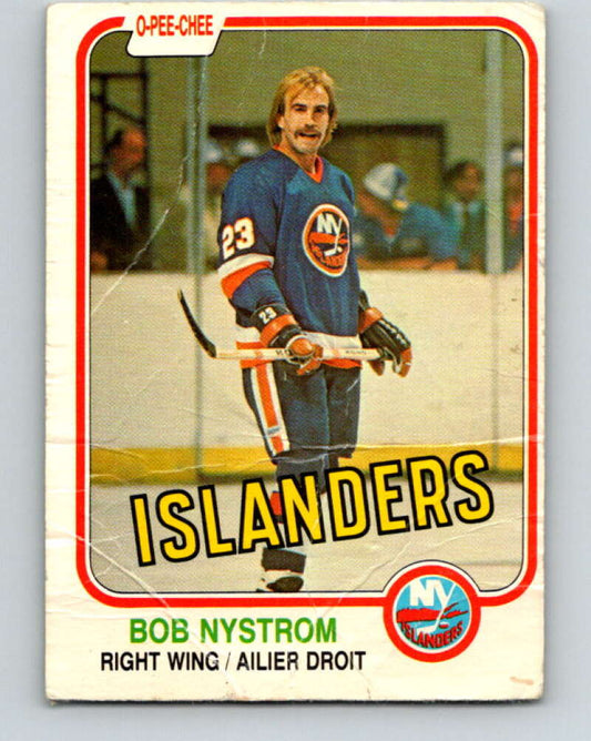 1981-82 O-Pee-Chee #217 Bob Nystrom  New York Islanders  V31027