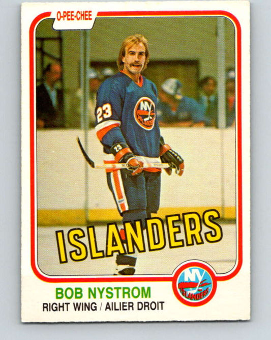 1981-82 O-Pee-Chee #217 Bob Nystrom  New York Islanders  V31029