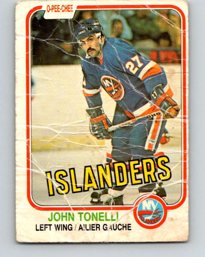 1981-82 O-Pee-Chee #218 John Tonelli  New York Islanders  V31033