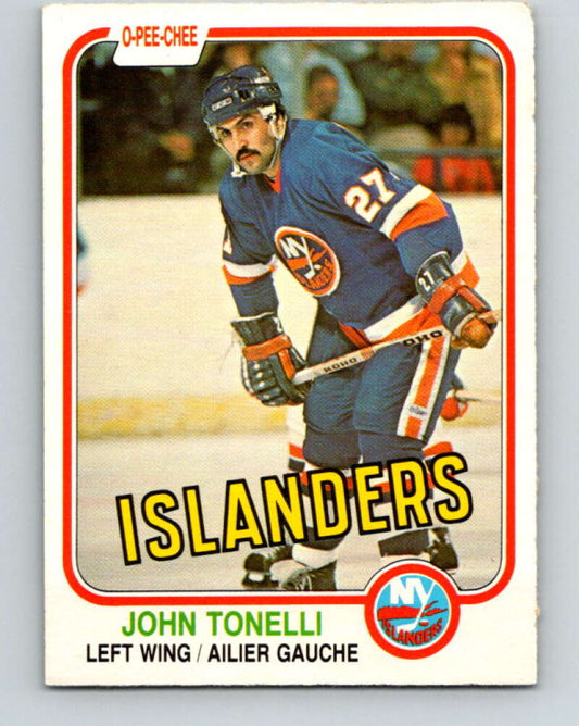 1981-82 O-Pee-Chee #218 John Tonelli  New York Islanders  V31036