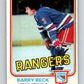 1981-82 O-Pee-Chee #220 Barry Beck  New York Rangers  V31053