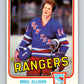 1981-82 O-Pee-Chee #221 Mike Allison  RC Rookie New York Rangers  V31062