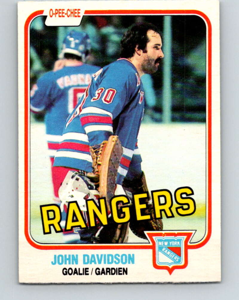 1981-82 O-Pee-Chee #222 John Davidson  New York Rangers  V31065