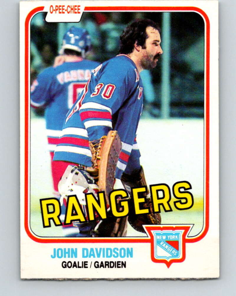 1981-82 O-Pee-Chee #222 John Davidson  New York Rangers  V31066