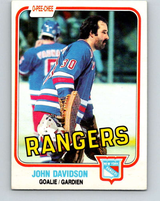 1981-82 O-Pee-Chee #222 John Davidson  New York Rangers  V31068