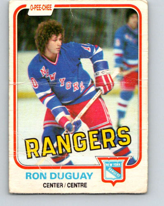 1981-82 O-Pee-Chee #223 Ron Duguay  New York Rangers  V31069