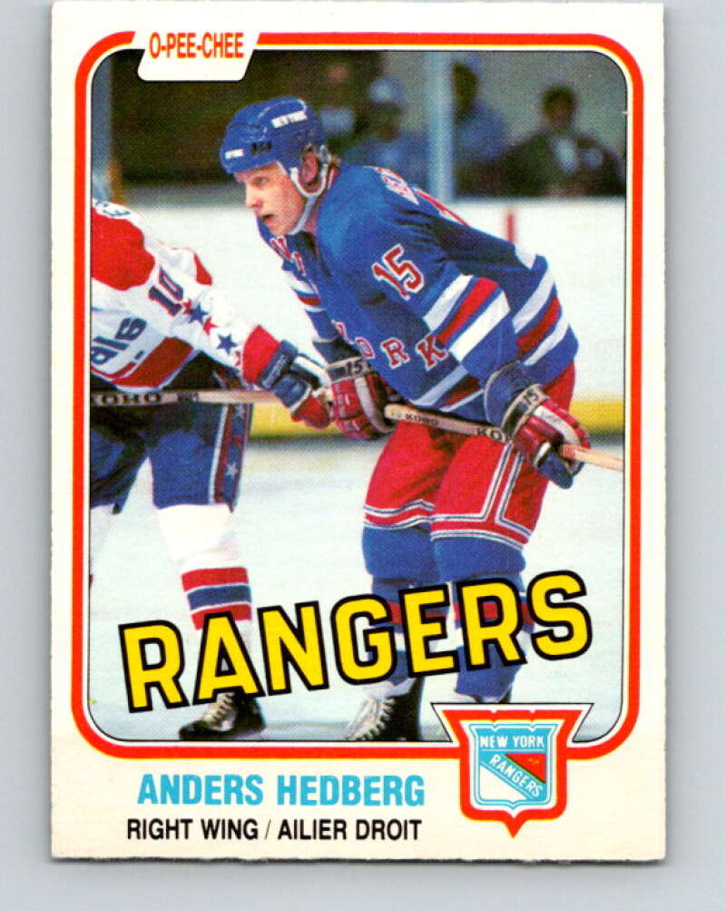 1981-82 O-Pee-Chee #225 Anders Hedberg  New York Rangers  V31086