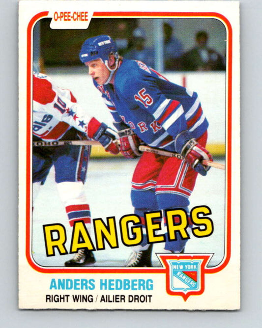 1981-82 O-Pee-Chee #225 Anders Hedberg  New York Rangers  V31086