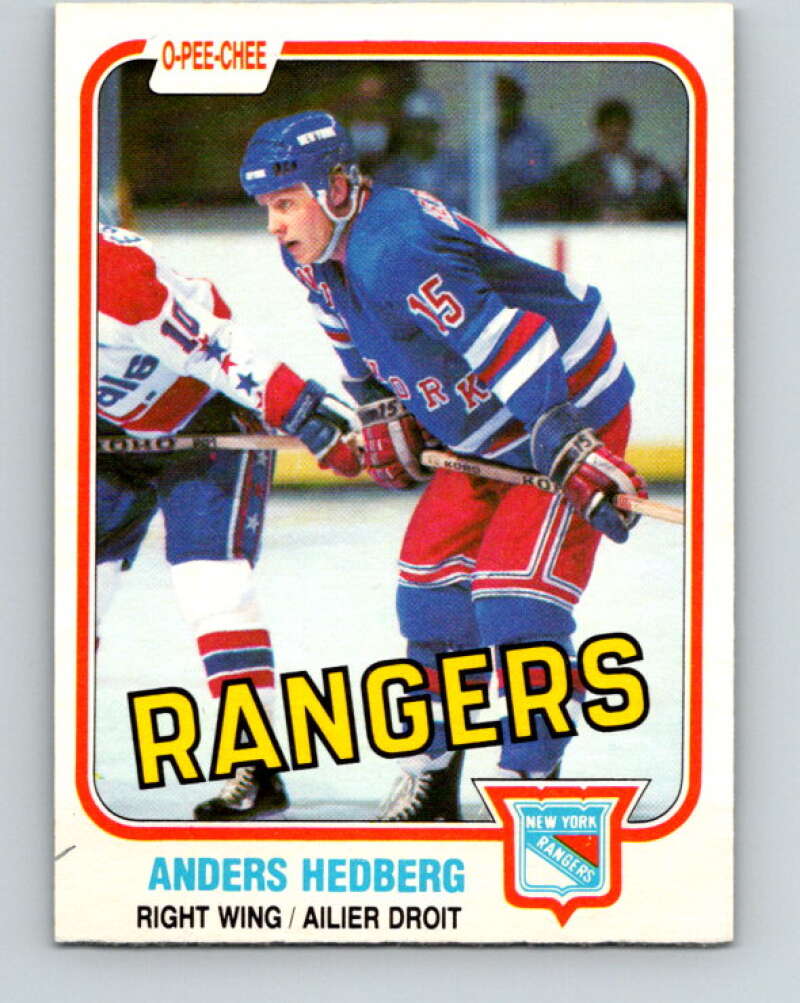 1981-82 O-Pee-Chee #225 Anders Hedberg  New York Rangers  V31087