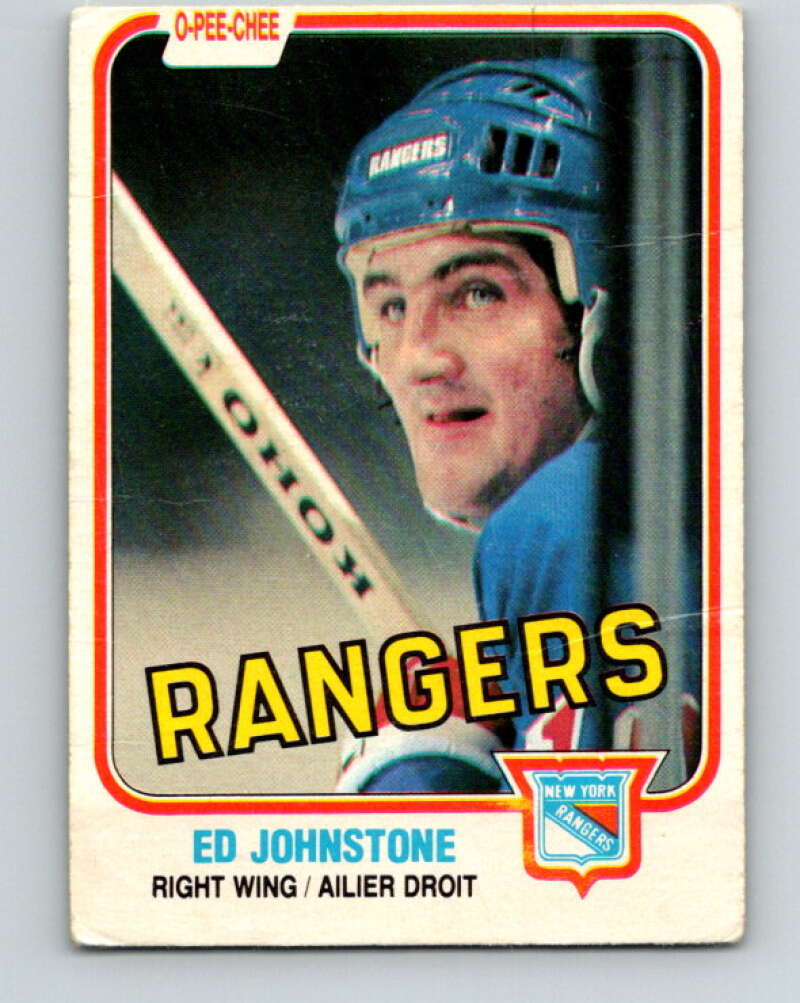 1981-82 O-Pee-Chee #226 Ed Johnstone  New York Rangers  V31091