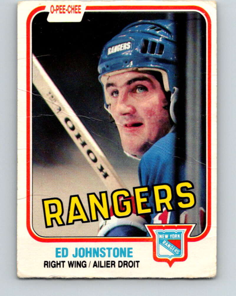 1981-82 O-Pee-Chee #226 Ed Johnstone  New York Rangers  V31093