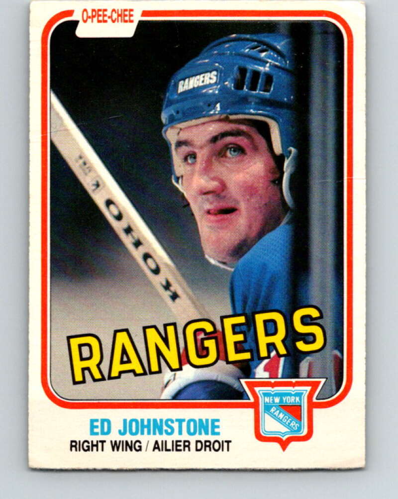 1981-82 O-Pee-Chee #226 Ed Johnstone  New York Rangers  V31094