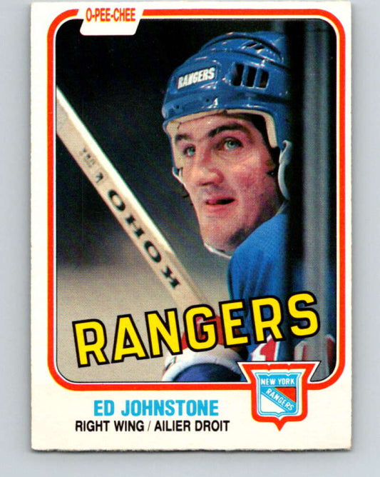 1981-82 O-Pee-Chee #226 Ed Johnstone  New York Rangers  V31097