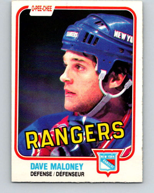 1981-82 O-Pee-Chee #227 Dave Maloney  New York Rangers  V31102