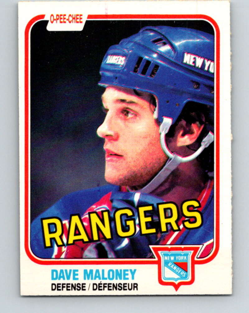 1981-82 O-Pee-Chee #227 Dave Maloney  New York Rangers  V31105