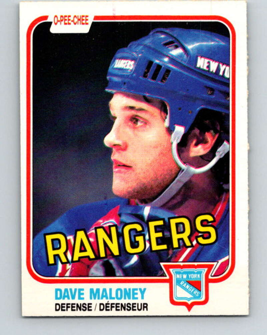 1981-82 O-Pee-Chee #227 Dave Maloney  New York Rangers  V31105
