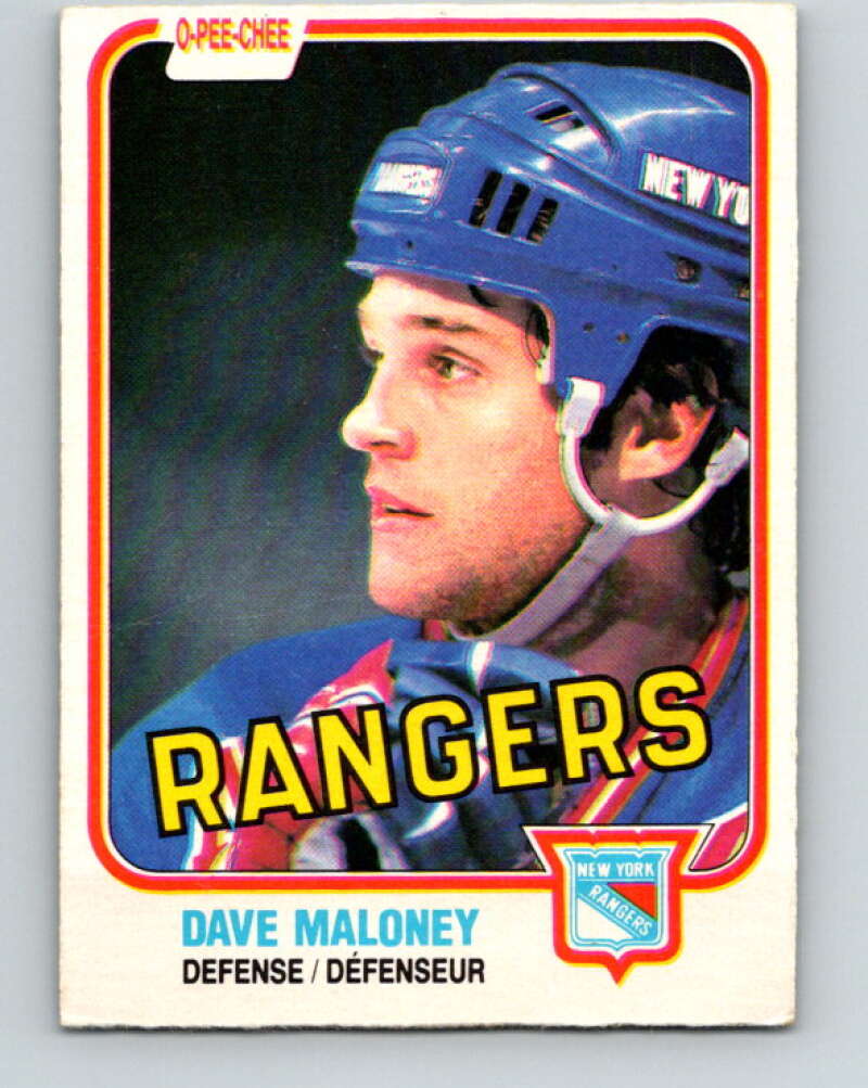 1981-82 O-Pee-Chee #227 Dave Maloney  New York Rangers  V31106