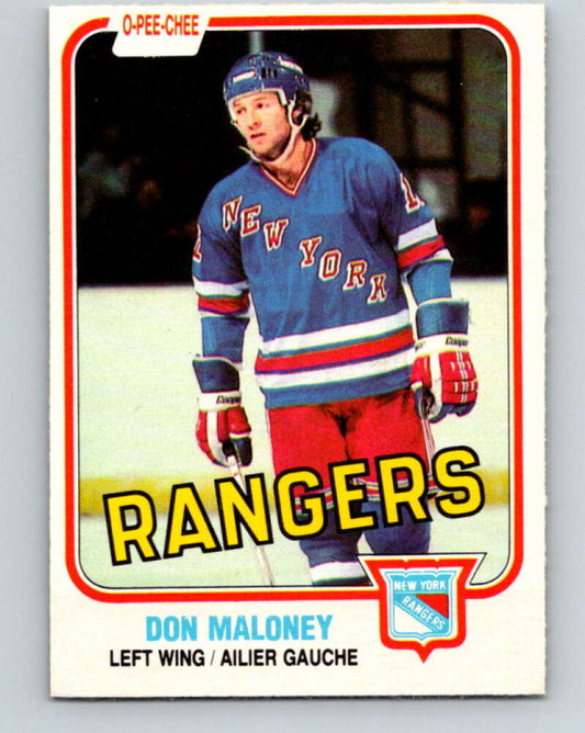 1981-82 O-Pee-Chee #228 Don Maloney  New York Rangers  V31108